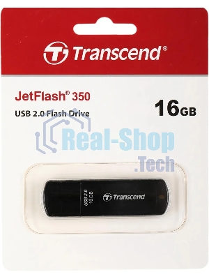 Флешка USB Transcend JetFlash 350 (TS16GJF350), 16Gb, USB 2.0, R/W 15/7, черный