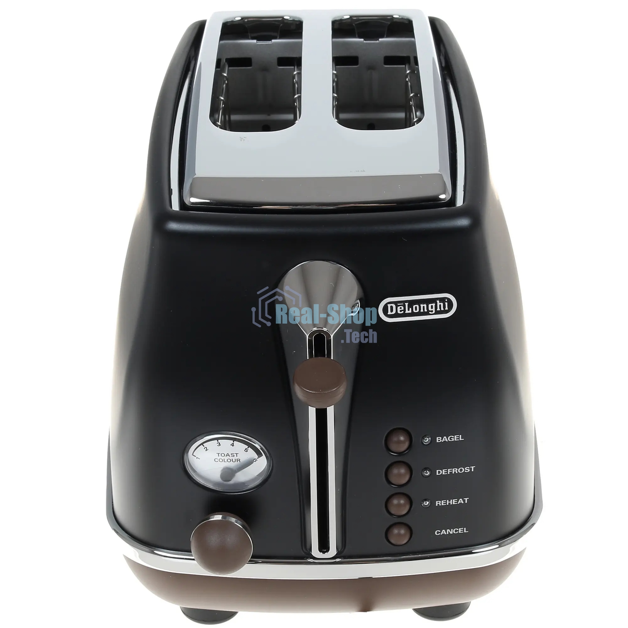 Тостер DeLonghi CTOV2103.BK черный, 900 Вт, 2 слота