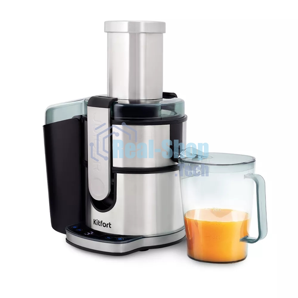 Соковыжималка центробежная Kitfort KT-1120 800Вт стальной/черный
