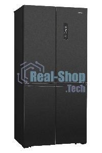 Холодильник Nordfrost RFQ 510 NFB inverter графитовый трехкамерный 286/141л морозилка снизу, No Frost, Side-by-Side