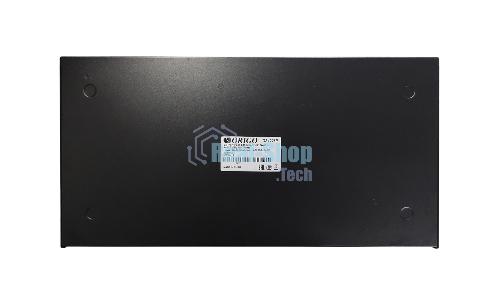 Неуправляемый PoE-коммутатор ORIGO OS1226P/285W/A1A 24x100Base-TX PoE+, 2x1000Base-T, PoE-бюджет 285 Вт, корпус металл