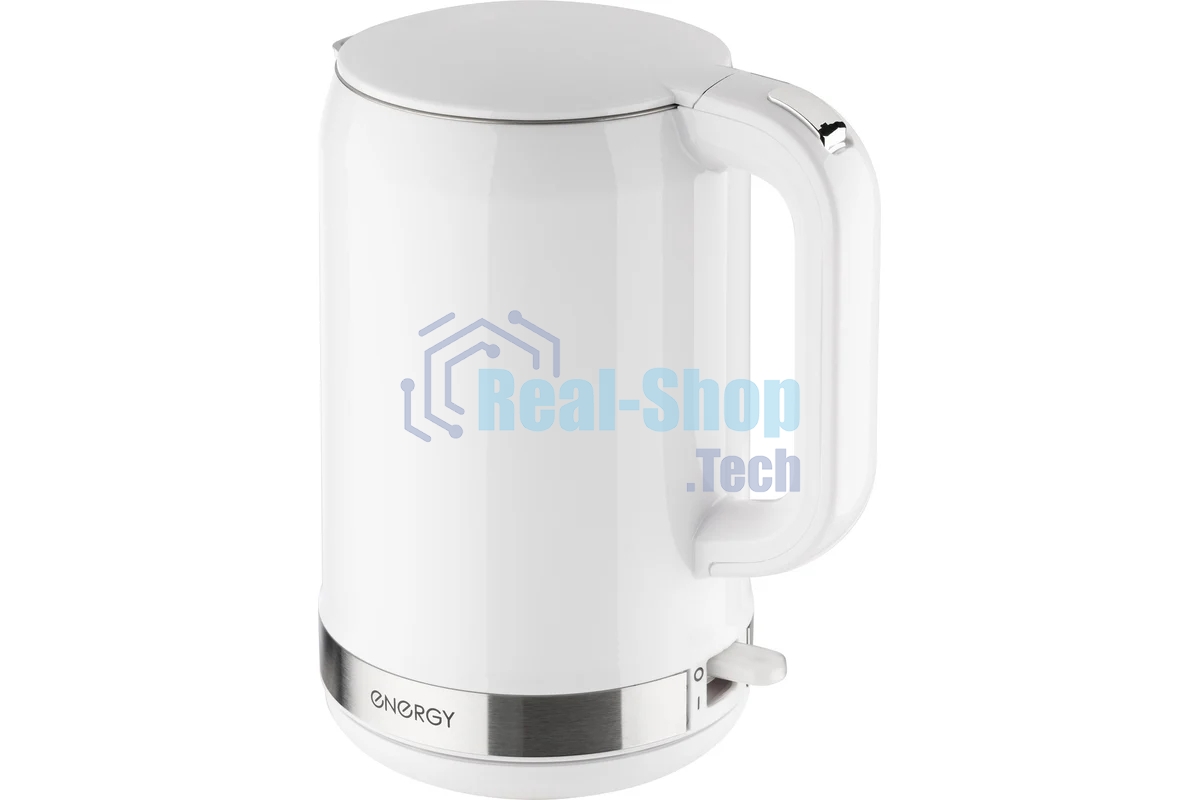 Чайник электрический Energy E-218 белый, диск 1,7 л