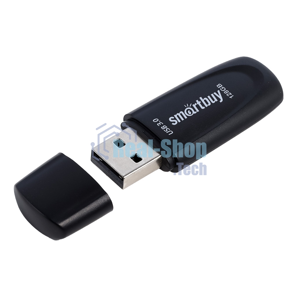 Флешка USB Smartbuy Scout black (SB128GB3SCK), 128Gb, USB 3.0, R/W 100/40, черный