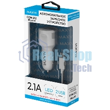 Автомобильное зарядное устройство Maxvi CCM-212 Plus M white 2.1A