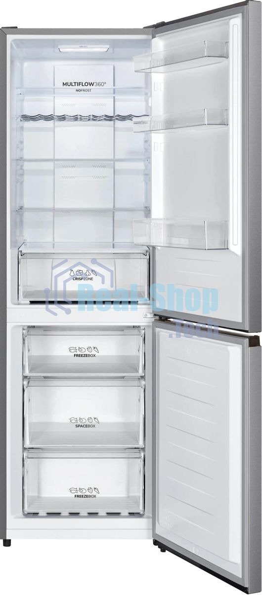 Холодильник Gorenje NRK619FAS4 серый двухкамерный 207/93л морозилка снизу, No Frost