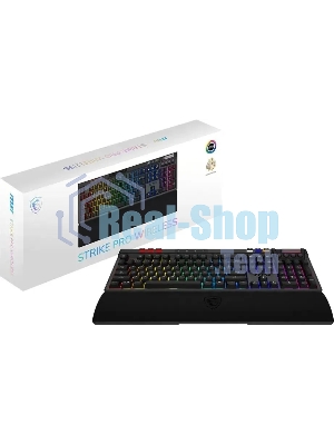 Клавиатура MSI STRIKE Pro W Silent механическая серый/черный USB Multimedia for gamer LED (подставка для запястий) (S11-43RU210-CLA)