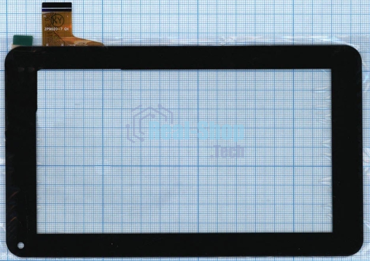 Сенсорное стекло (тачскрин) ZP9020-7, черное