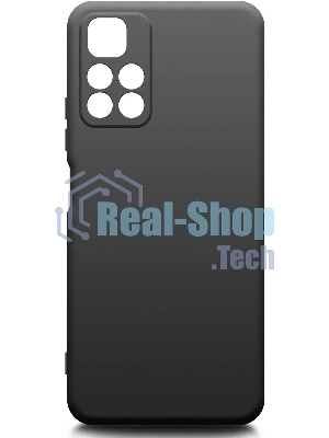 Чехол (клип-кейс) BORASCO Silicone Case, для Xiaomi Poco M4 Pro, черный (матовый) 70106