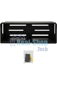 Полочка прямая из высокопрочного АБС пластика, ЧЕРНАЯ матовая, глубокая BRIMIX 5679