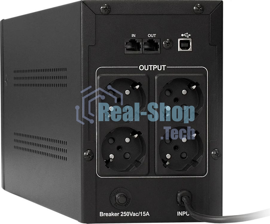 Источник бесперебойного питания ExeGate SpecialPro Smart LLB-2200.LCD.AVR.EURO.RJ.USB / 2200 ВА / 1300 Вт / 4 x CEE 7 (евророзетка)