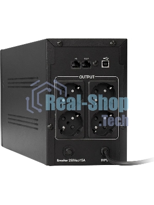 Источник бесперебойного питания ExeGate SpecialPro Smart LLB-2200.LCD.AVR.EURO.RJ.USB / 2200 ВА / 1300 Вт / 4 x CEE 7 (евророзетка)