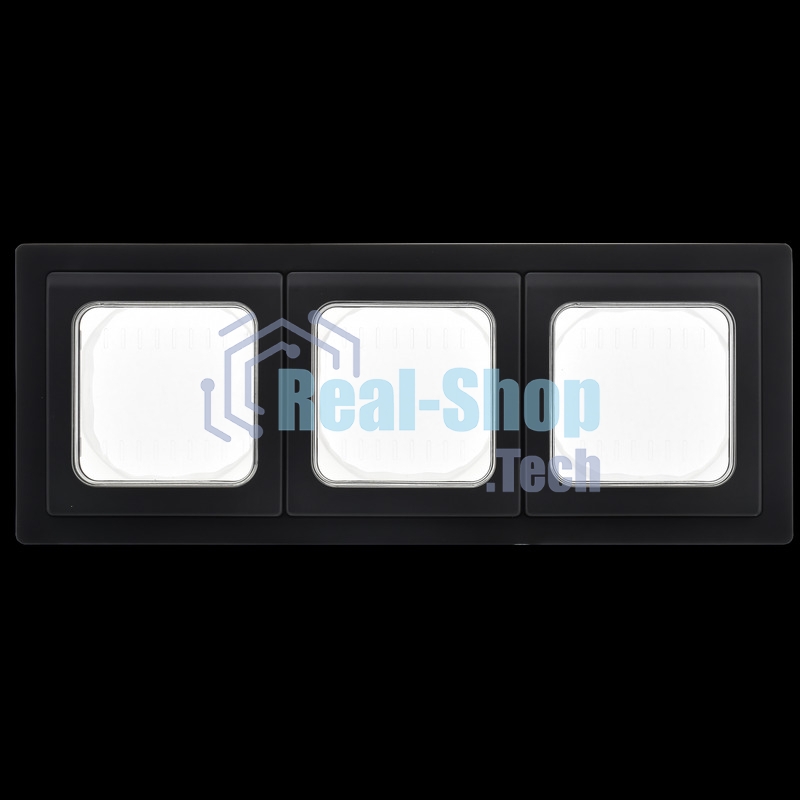 Рамка 3-местная IP55 Рпро-3-55-ФлЧ черный FLITE