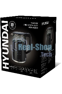 Чайник электрический Hyundai HYK-G5403 1.7л. 2200Вт черный корпус: стекло
