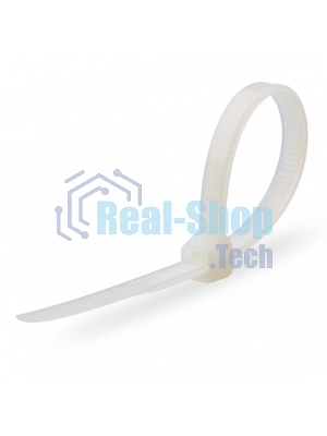 Нейлоновые стяжки Fortisflex КСС 5х400 мм белый 100 штук