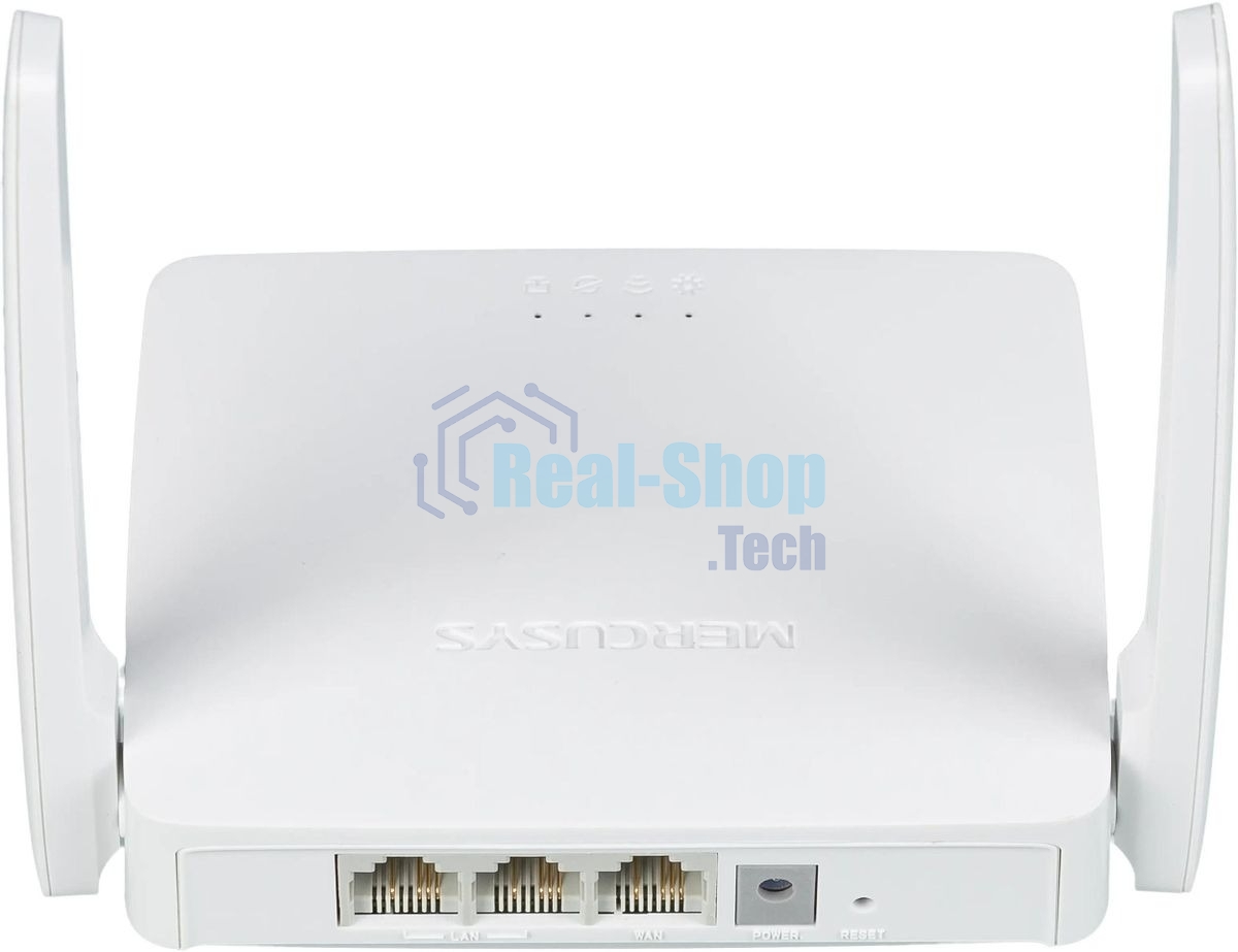 Роутер Mercusys 300Mbps Multi-Mode Wireless N Router, 2× Fixed External Antennas, 2× 10/100 Mbps LAN Ports, 1× 10/100 Mbps WAN Port, FEATURE: Access Point Mode, WPS/Reset Button, IPTV, IPv6, Beamforming, MU-MIMO, Parental Controls, Guest Network