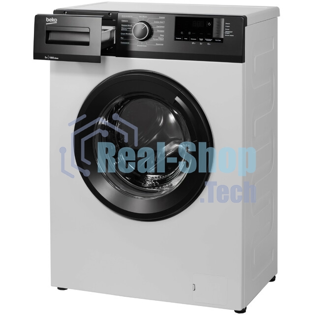 Стиральная машина Beko WHE5512BBW RUKZ BX B7SE4001000 7329810011 белый, загрузка фронтальная 5 кг, 1000 об/мин, класс A