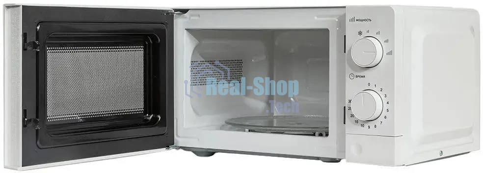 Микроволновая печь SUPRA 20MW61 белый, 20 л, 700 Вт, переключатели - поворотный механизм