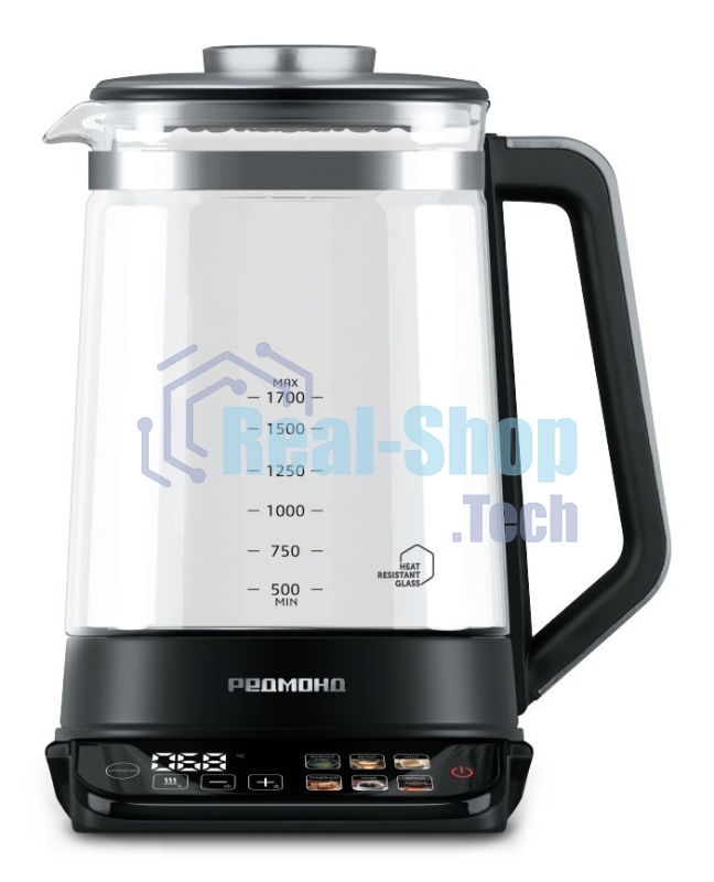 Чайник электрический Redmond KG220 1.7л. 2200 Вт, черный/хром