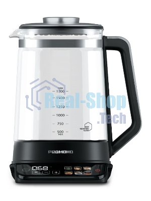 Чайник электрический Redmond KG220 1.7л. 2200 Вт, черный/хром