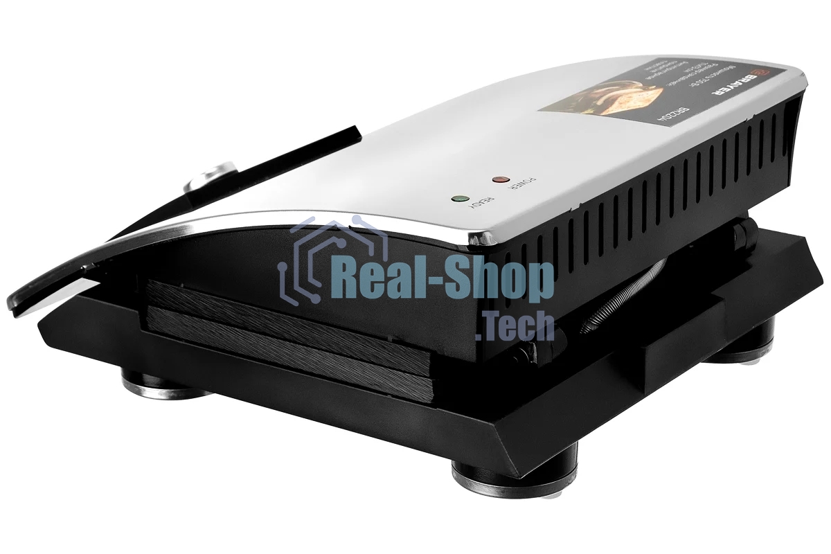 Сэндвичница BRAYER BR2204 750 Вт, серебристый/черный