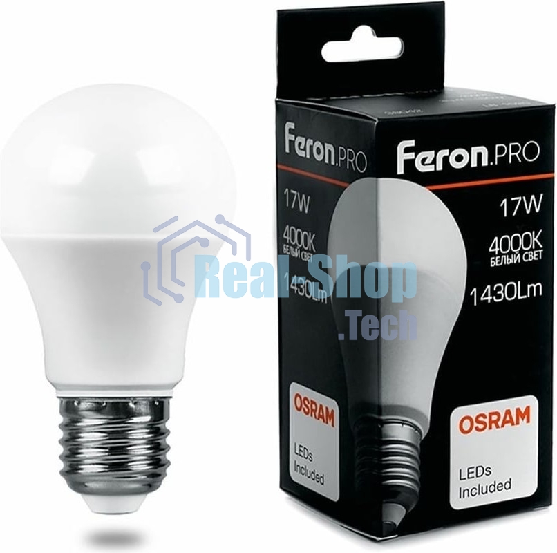 Лампа светодиодная Feron PRO LB-1017 шар E27 17W 4000K