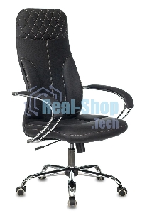 Кресло руководителя Бюрократ CH-608SL/ECO черный искусственная кожа крестовина металл хром