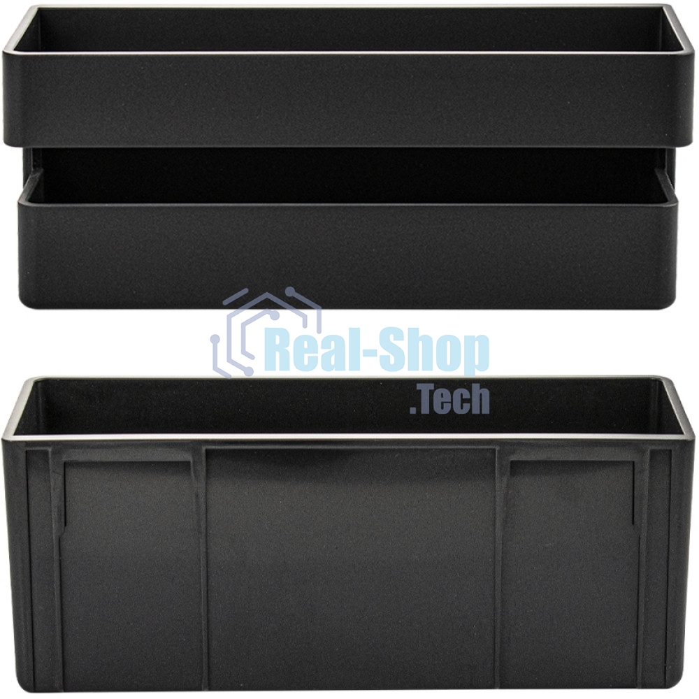 Полочка прямая из высокопрочного АБС пластика, ЧЕРНАЯ матовая, глубокая BRIMIX 5679