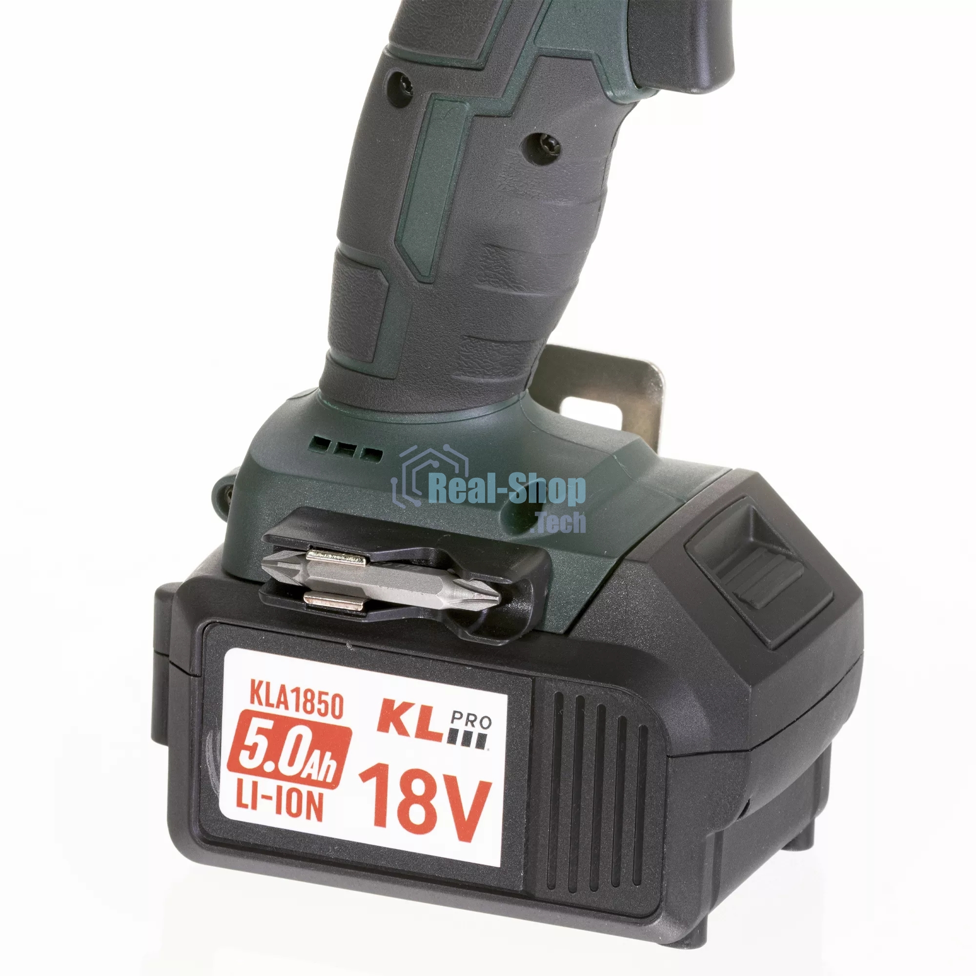 Профессиональный ударный бесщеточный шуруповерт Klpro KLDM18B-50 (18В, Li-ion-2шт, 5.0А·ч, 60Нм, ручка, З/У-4А,в кейсе)