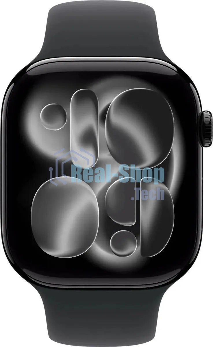Умные часы Apple Watch Series 11 A3333 46мм OLED корп.черный Sport Band рем.черный разм.брасл.:M/L (MEUX4LW/A)