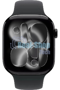 Умные часы Apple Watch Series 11 A3333 46мм OLED корп.черный Sport Band рем.черный разм.брасл.:M/L (MEUX4LW/A)