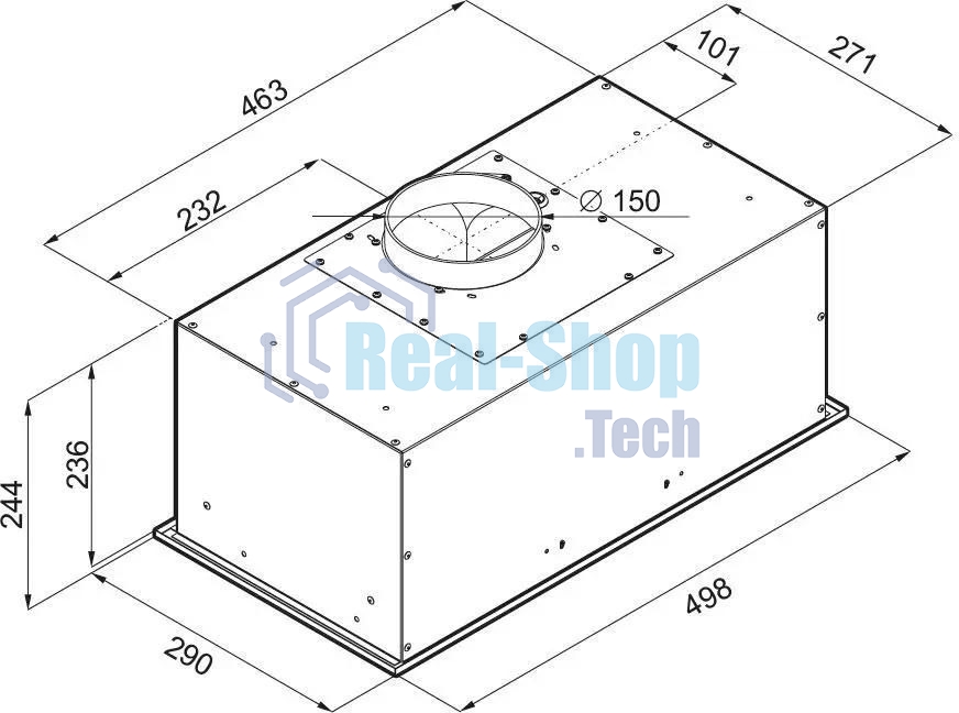 Вытяжка встраиваемая Maunfeld Crosby Power 50 белый, 50 см, 1050 куб. м/ч, 51.8 дБ