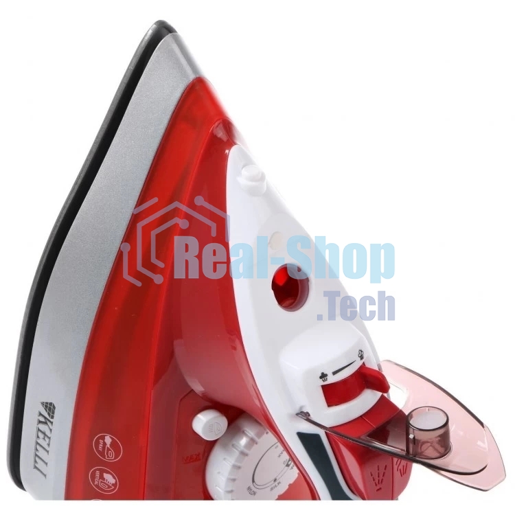 Утюг Kelli KL-1622 красный, 2200 Вт, 100 г/мин, 400 мл