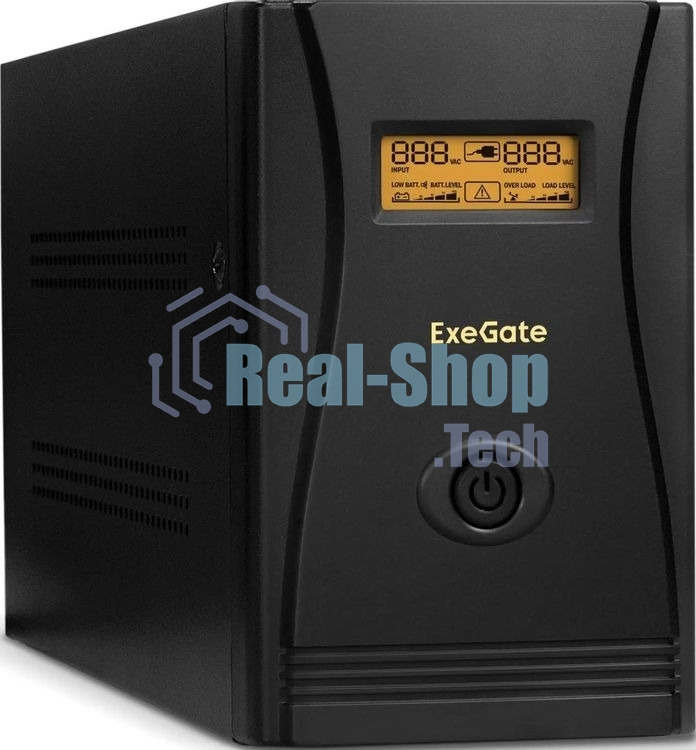 Источник бесперебойного питания ExeGate SpecialPro Smart LLB-2200.LCD.AVR.EURO.RJ.USB / 2200 ВА / 1300 Вт / 4 x CEE 7 (евророзетка)