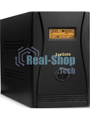 Источник бесперебойного питания ExeGate SpecialPro Smart LLB-2200.LCD.AVR.EURO.RJ.USB / 2200 ВА / 1300 Вт / 4 x CEE 7 (евророзетка)