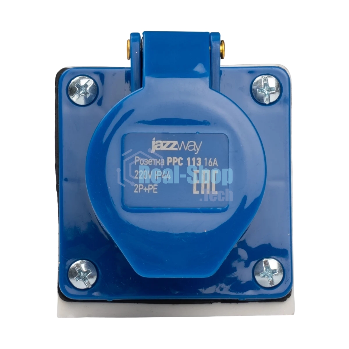 Розетка стационарная для наружной установки PPC 113 2Р+РЕ 16А 220В IP44 Jazzway