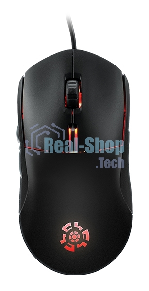 Мышь проводная Qumo UFO M77 черный, 2400 dpi, USB, кнопки - 6