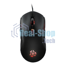 Мышь проводная Qumo UFO M77 черный, 2400 dpi, USB, кнопки - 6