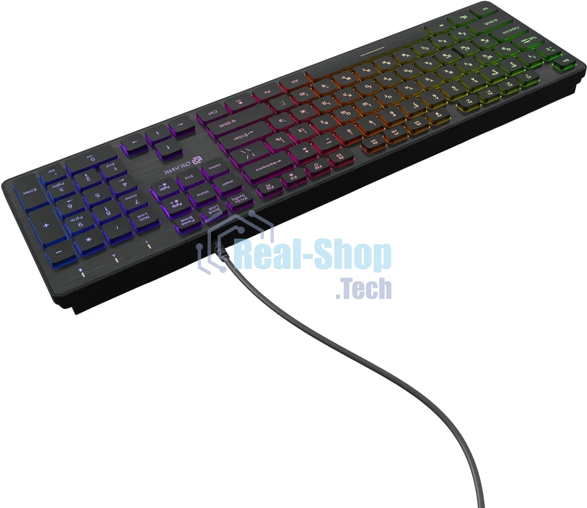 Клавиатура проводная Oklick 550ML, USB, черный