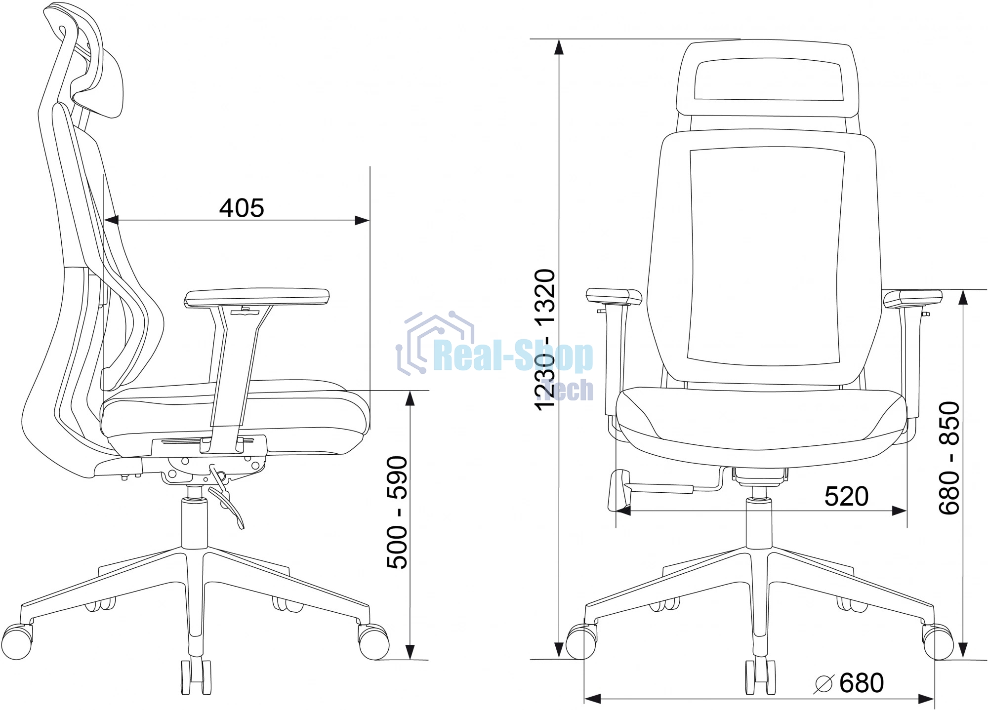 Кресло руководителя Бюрократ MC-G411N-H серый, сетка/ткань, с подголов. крестов. пластик, пластик серый