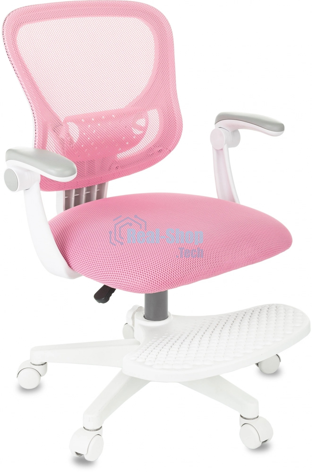 Кресло детское Бюрократ BUROKIDS 3 розовый Velvet 36, крестов. пластик