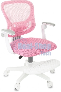 Кресло детское Бюрократ BUROKIDS 3 розовый Velvet 36, крестов. пластик