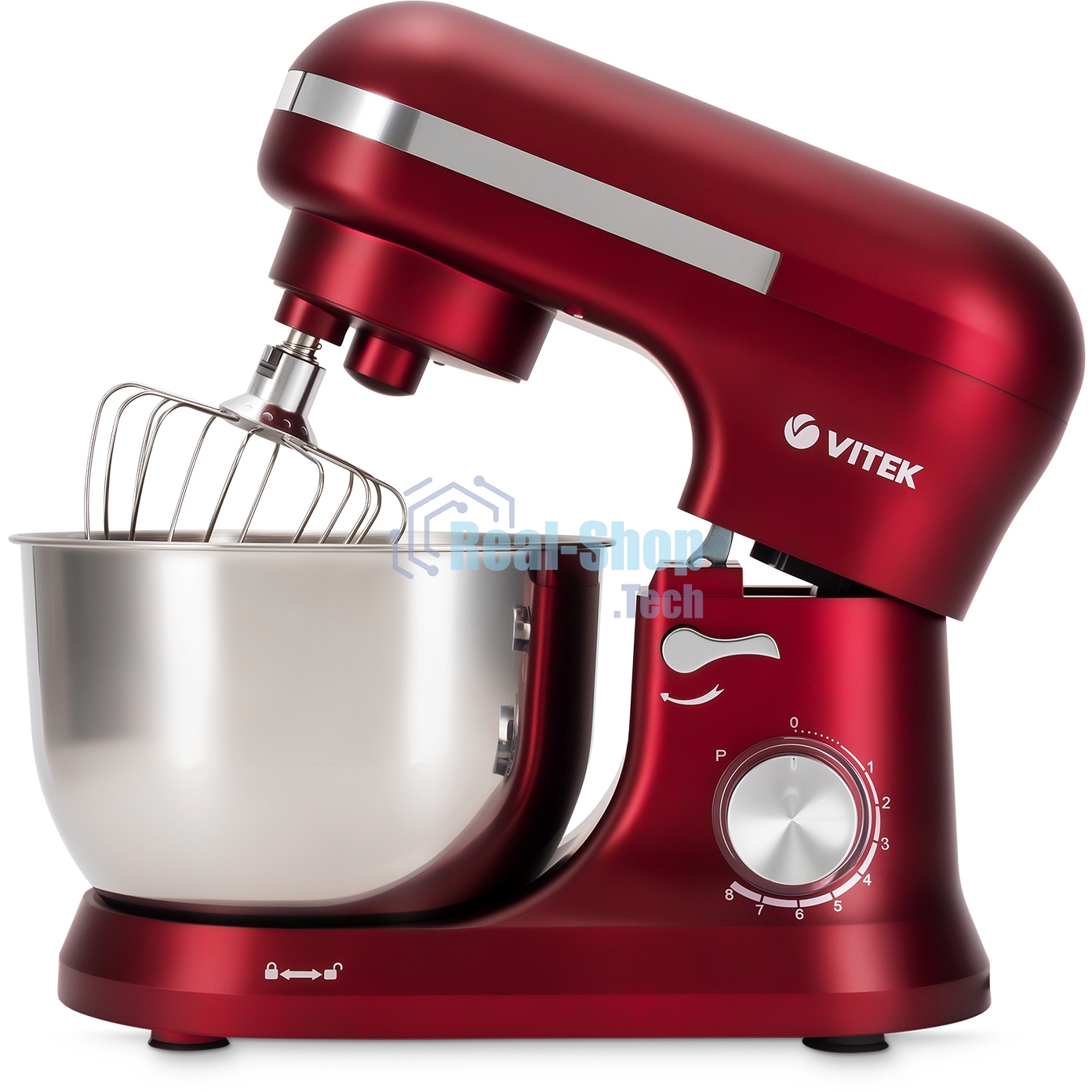 Миксер планетарный Vitek VT-PM0111 1500Вт вишневый