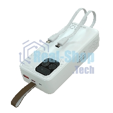 Портативный аккумулятор More choice (4620202550644) PB55-30 с кабелем 1USB 3.0A 22.5W PD - 30000mAh белый