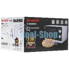 Микроволновая печь Sharp R-2000RW белый, 20 л, 800 Вт, переключатели - поворотный механизм