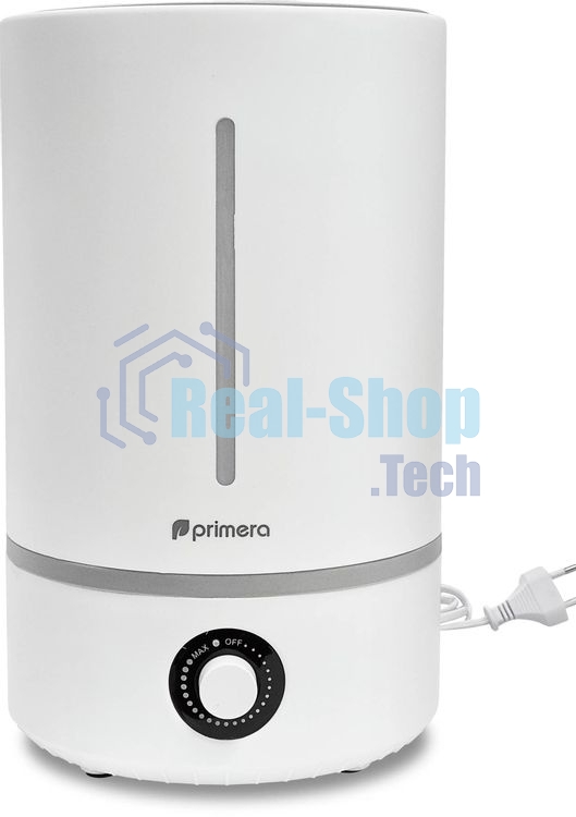Увлажнитель воздуха Primera HUP-R1060-TA белый, 20 м², 6 л, ультразвуковой, производительность 280 мл/ч, ароматизация, регулировка направления пара, механическое управление