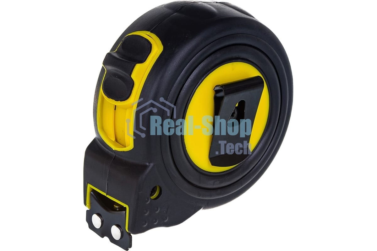 Рулетка STAYER BlackMax 10м/25мм в ударостойком полностью обрезиненном корпусе и двумя фиксаторами