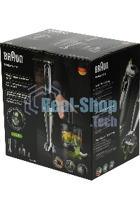 Блендер погружной Braun MQ9135XI черный/серебристый