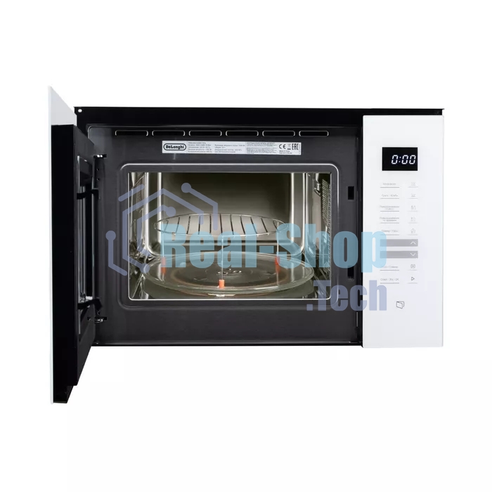 Микроволновая печь встраиваемая DeLonghi DMO 25BB ROMA белый, 25 л, 1450 Вт, переключатели - сенсор