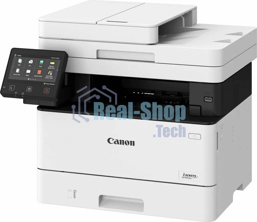 МФУ лазерное Canon i-SENSYS MF455dw (5161C006/5161C016), A4, ч/б, печ. 38 стр/мин., скан. до 38 стр/мин., 1200 x 1200 dpi (принтер) 600x600dpi (сканер), USB, RJ-45, Wi-Fi