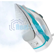 Утюг Vitek VT-1258 В бирюзовый/серебристый, 2400 Вт, 40 г/мин, 140 г/мин, 300 мл